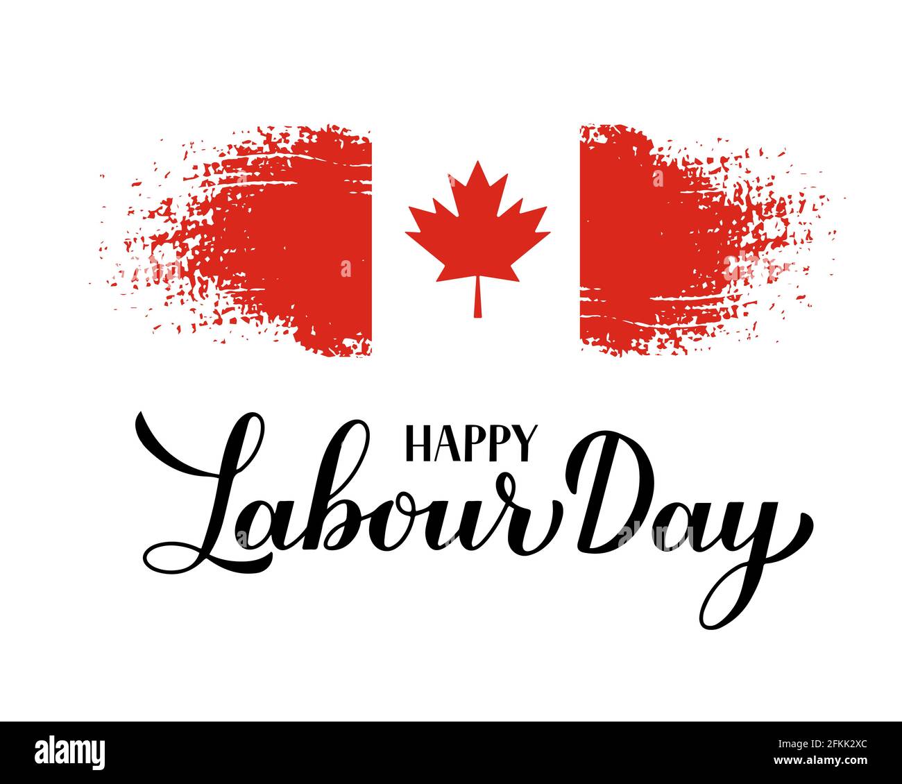 Happy Labour Day calligraphy hand lettering with Canadian flag. Holiday in Canada  typography poster. Vector template for banner, flyer, greeting card Stock  Vector Image & Art - Alamy