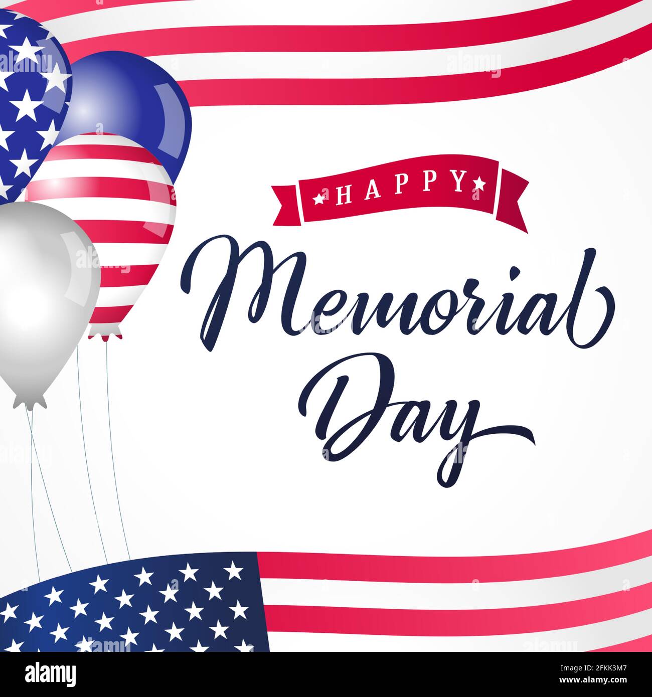 Happy Memorial Day USA Square Banner Isolated Abstract Graphic Design happy-memorial-day-usa-square-banner-isolated-abstract-graphic-design