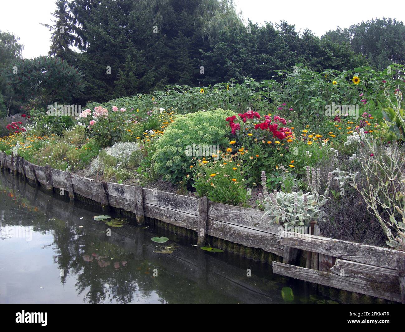 France, ville d'Amiens et ses hortillonnages Stock Photo