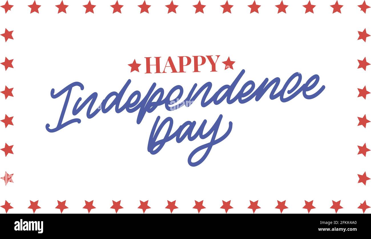 4th of july independence day lettering Stock Vector Image & Art - Alamy