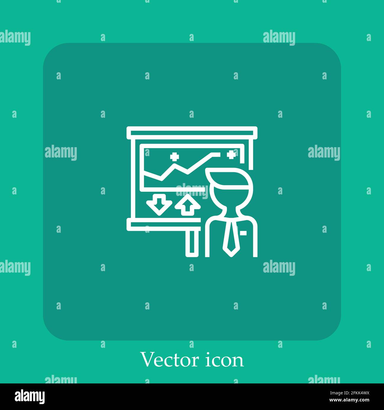 business plan vector icon linear icon.Line with Editable stroke Stock ...