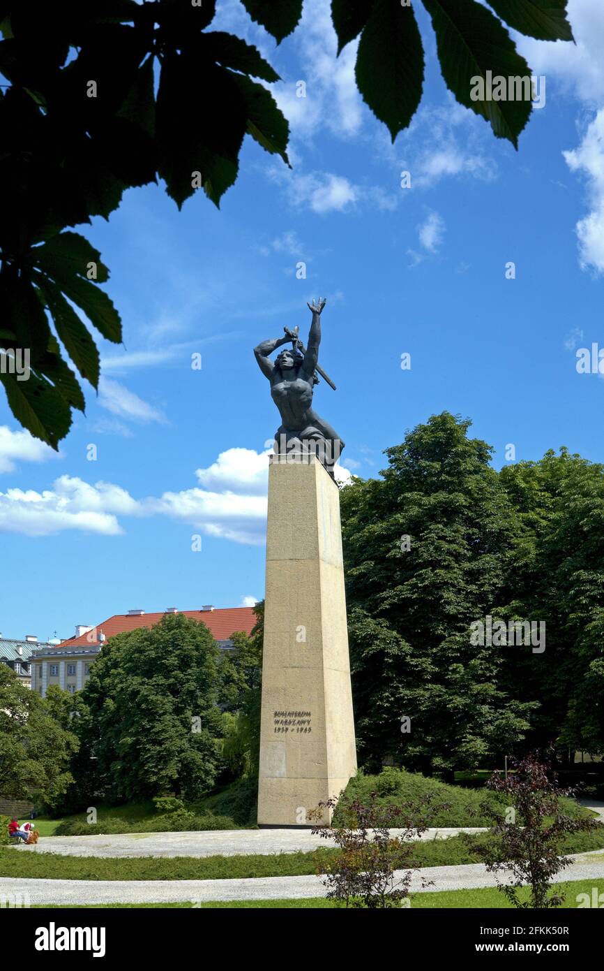 Poland, Warsaw, Nike monument, Masovia voivodeship. Stock Photo
