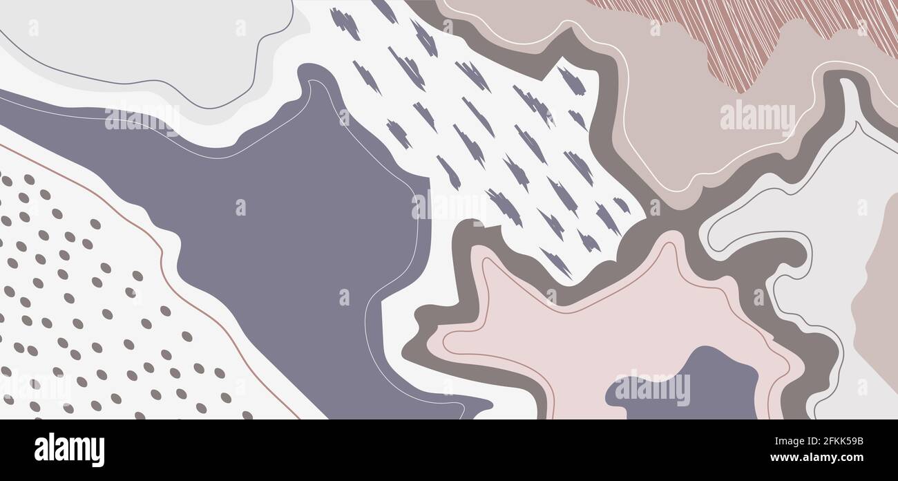 Abstract modern hand drawn with brush strokes pattern background ...