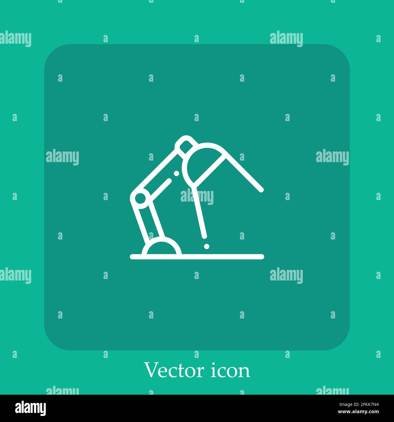 lamp vector icon linear icon.Line with Editable stroke Stock Vector