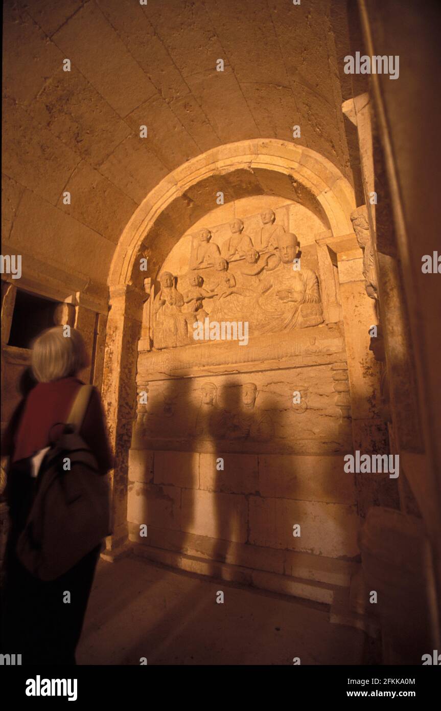 Palmyrene loculi (burial chambers), Palmyra, Syria Stock Photo