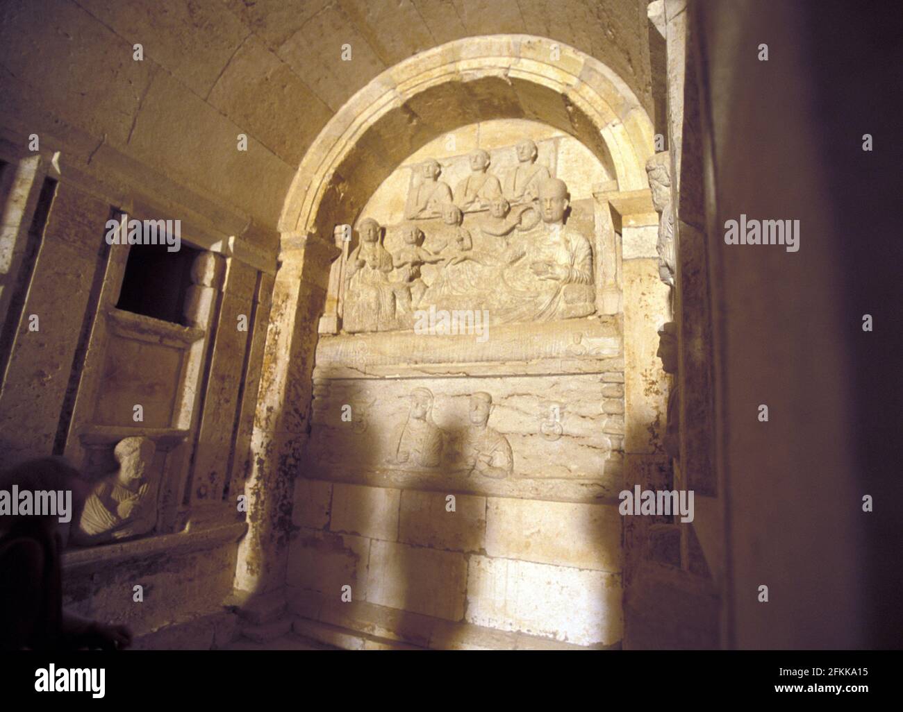 Palmyrene loculi (burial chambers), Palmyra, Syria Stock Photo