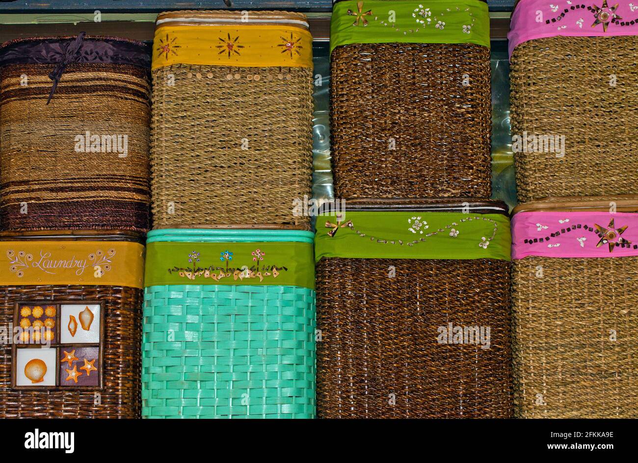 Traditional Natural Wooden Straw Basket Details Photo Stock Photo Alamy