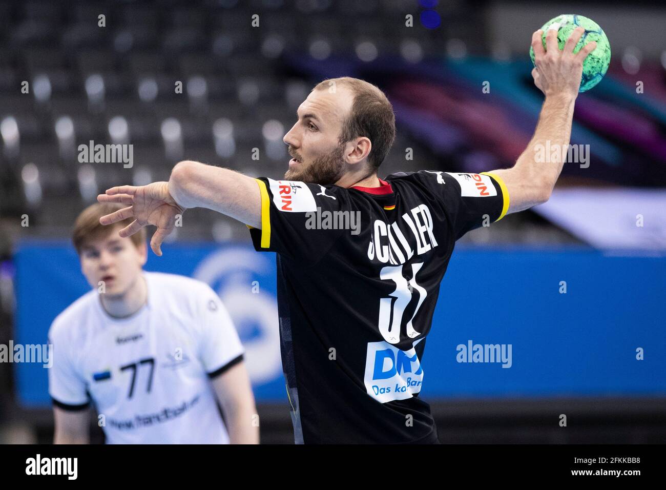 Stuttgart, Germany. 02nd May, 2021. Handball: European Championship  Qualification, Germany - Estonia, 2nd Qualification Round, Group 2,