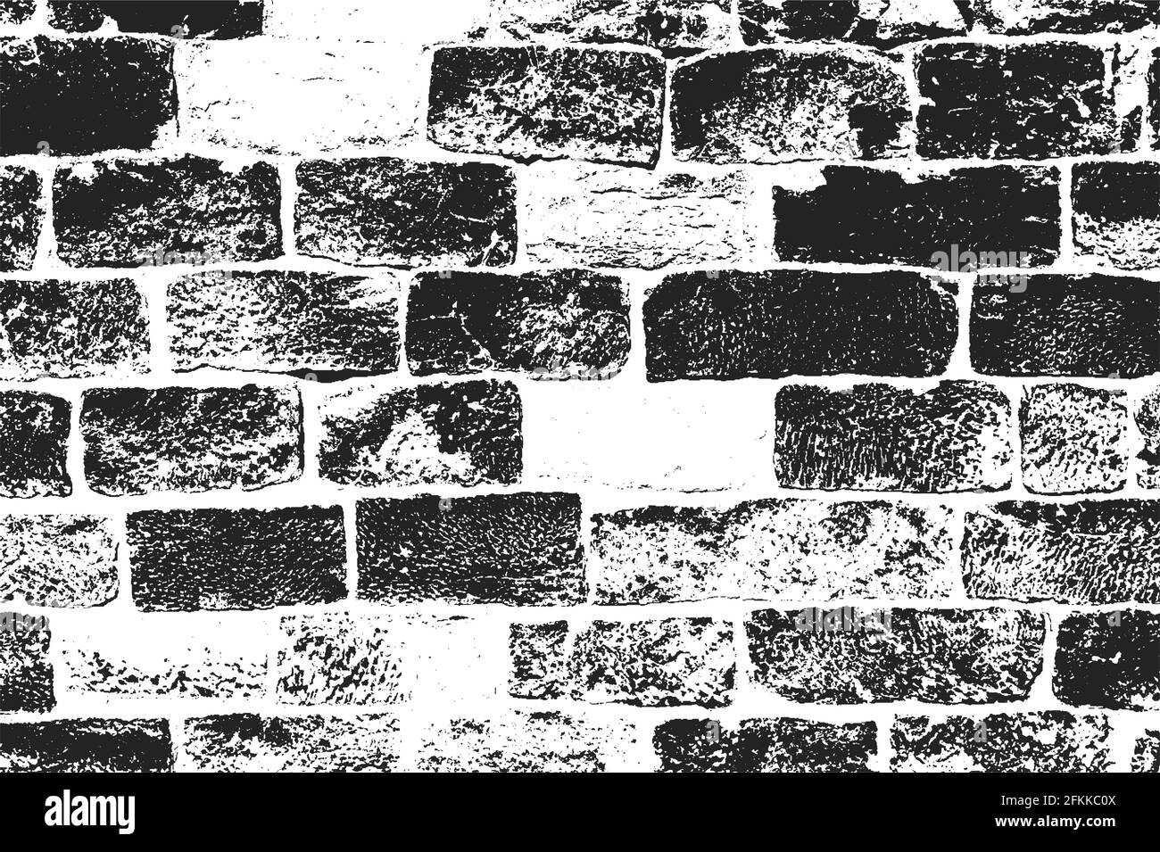 Distressed overlay texture of old brick wall, grunge background ...