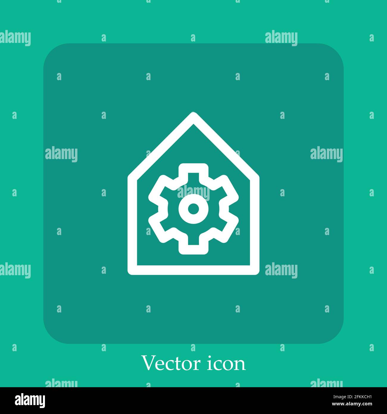 smarthome vector icon linear icon.Line with Editable stroke Stock Vector