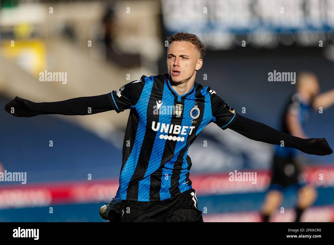 Club's Noa Lang celebrates after scoring the 1-3 goal during a soccer match  between RSC Anderlecht and Club Brugge KV, Thursday 20 May 2021 in Anderle  Stock Photo - Alamy