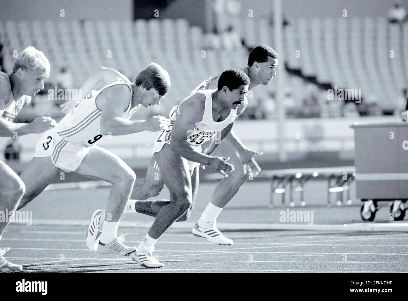 Daley Thompson in the Men's Decathlon 200m FinalSeoul Olympics 1988 ...