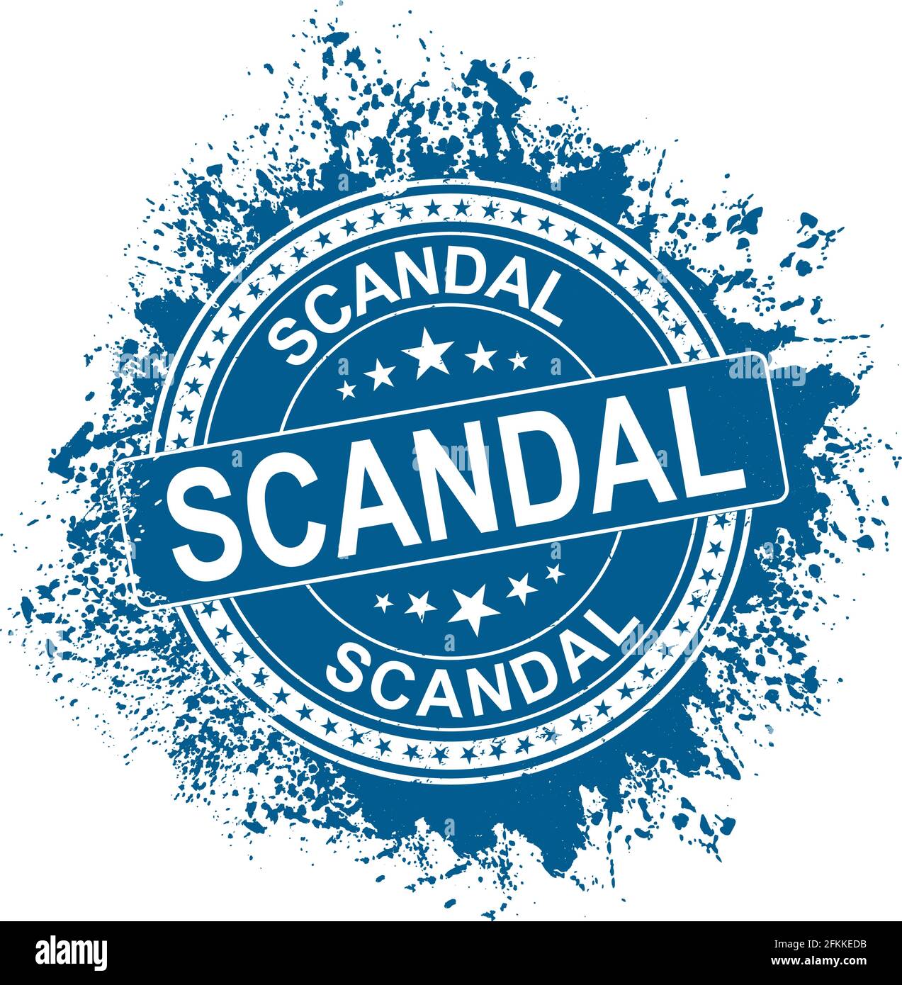 scandal. stamp. square grunge isolated scandal sign Stock