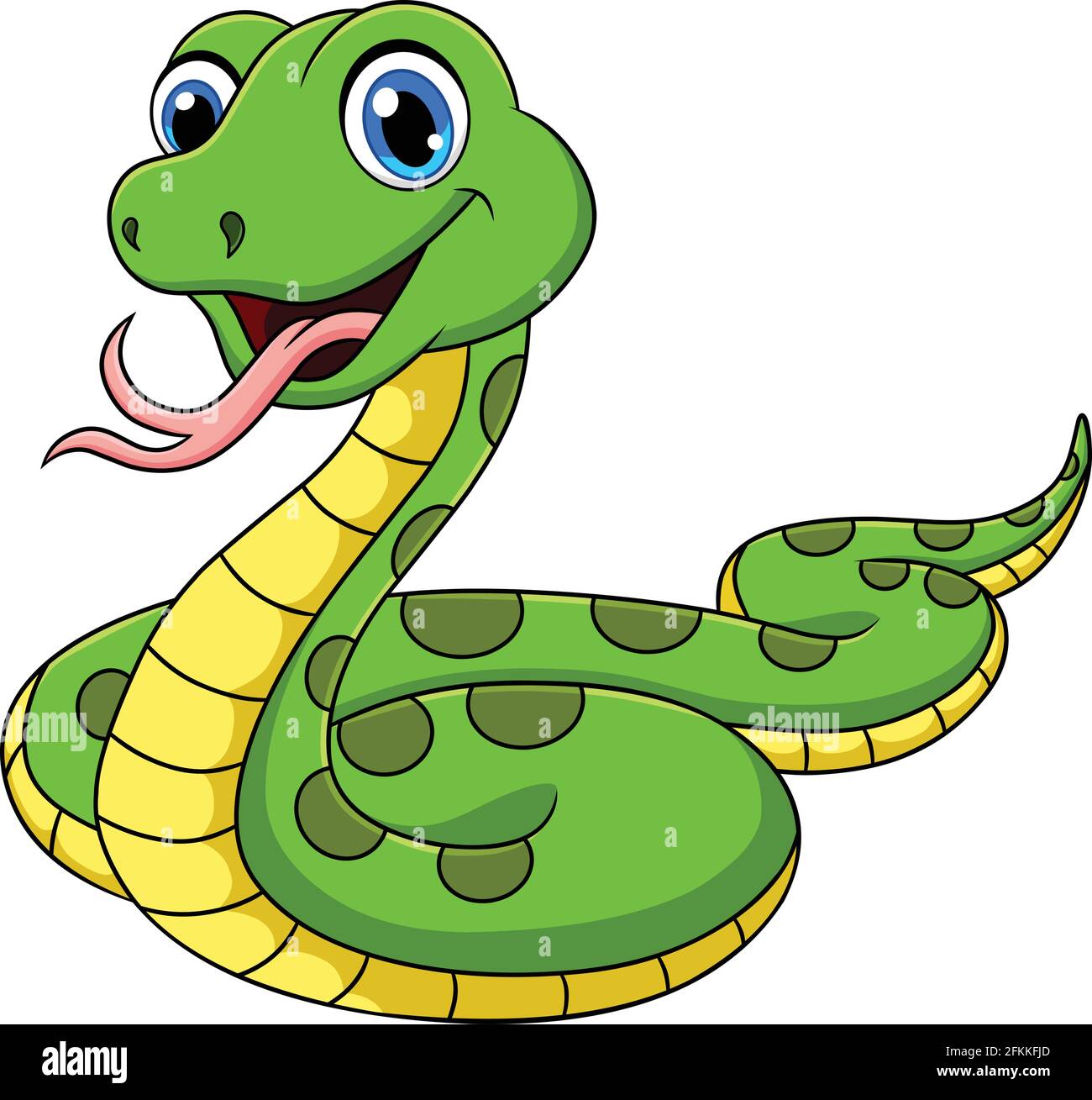 Illustration of a Cute Menacing Looking Snake Stock Vector Image & Art -  Alamy