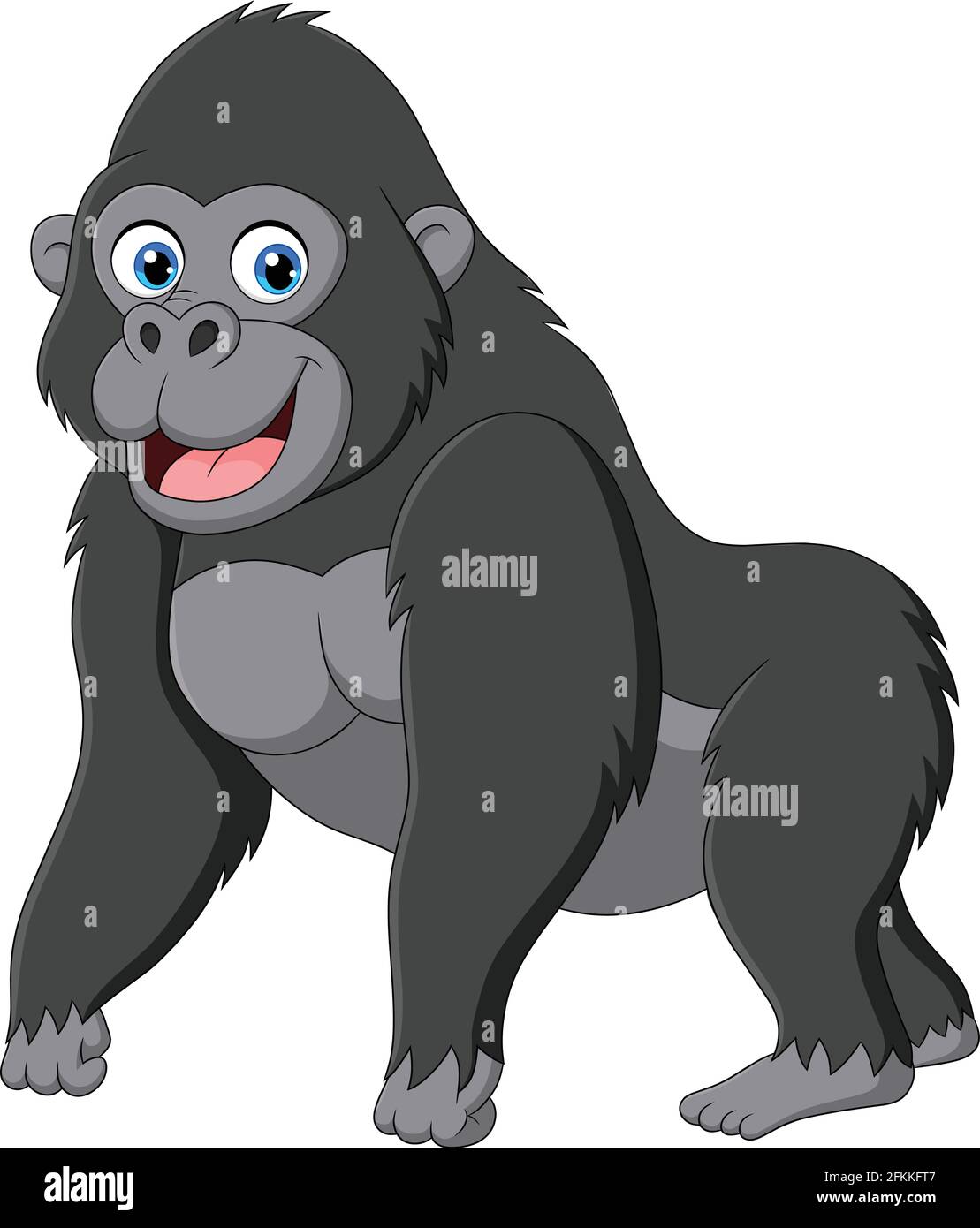 Cute Gorilla cartoon animal vector illustration Stock Vector Image & Art -  Alamy