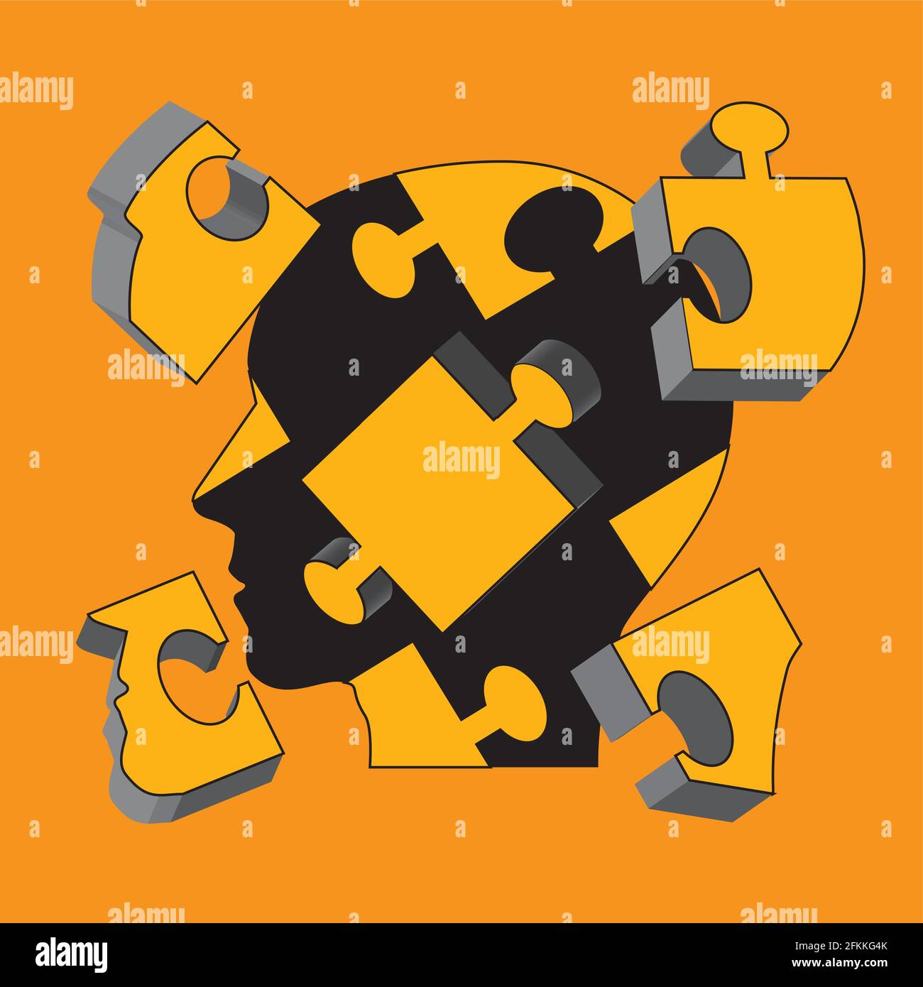 Pieces Of Puzzle Silhouette High Resolution Stock Photography And Images Alamy
