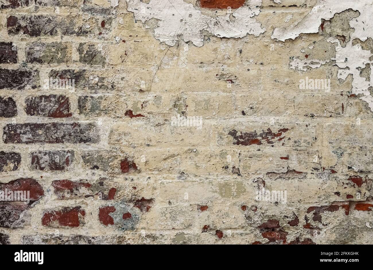 Old vintage weathered brick wall with peeling paint Stock Photo Alamy
