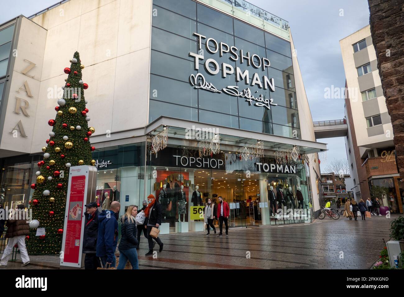 TopShop, Topman, Miss Selfridge shops at Princesshay Shopping centre, Exeter,  UK Stock Photo - Alamy