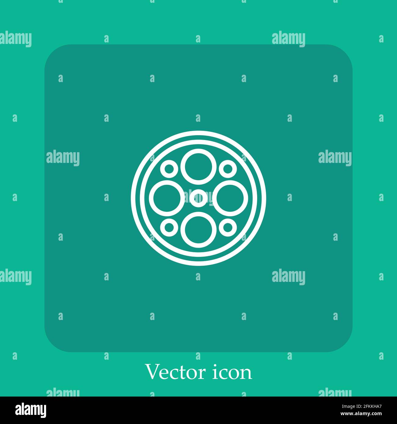 surgery lamp vector icon linear icon.Line with Editable stroke Stock Vector
