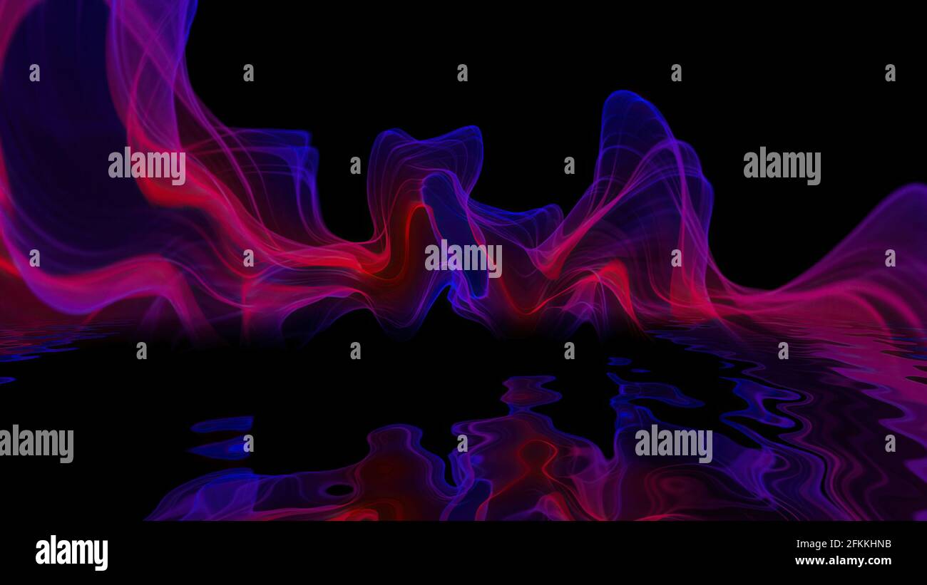 Abstract Digital Wave And Smoke Flow Stock Photo - Alamy