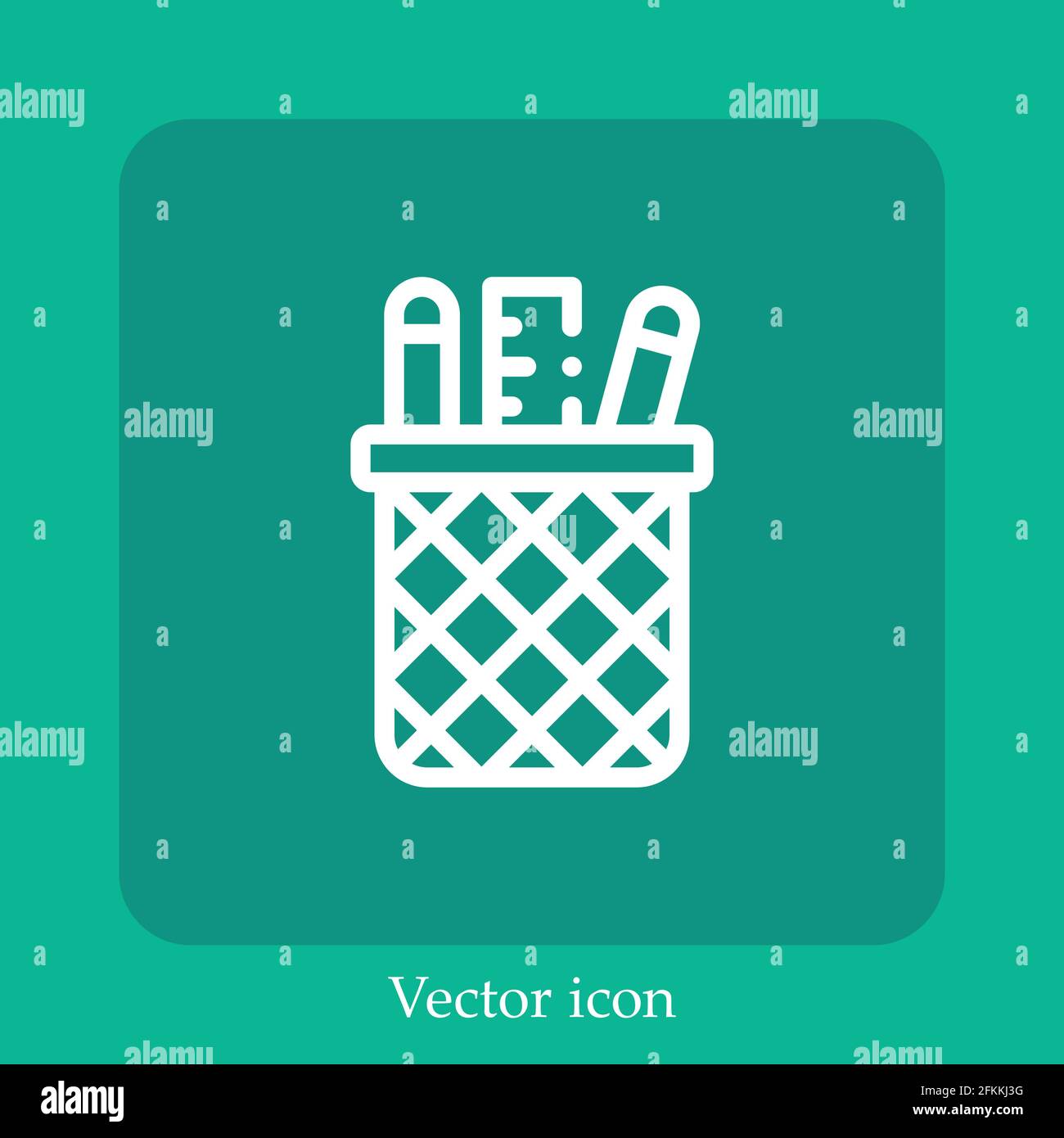 stationery vector icon linear icon.Line with Editable stroke Stock ...