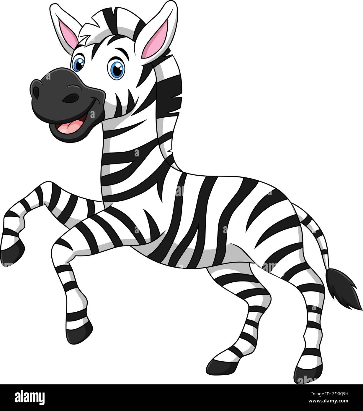 Cute Zebra cartoon animal vector illustration Stock Vector Image & Art -  Alamy