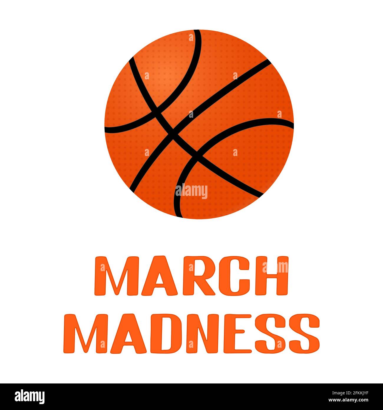 March Madness. Annual Basketball Tournament. Sport ball. Vector