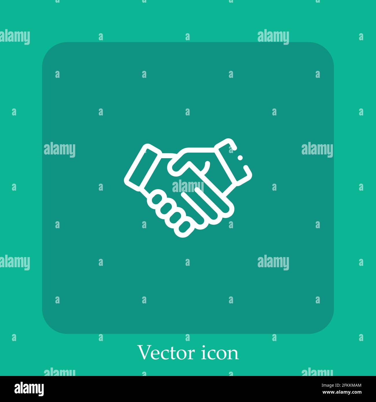 deal vector icon linear icon.Line with Editable stroke Stock Vector