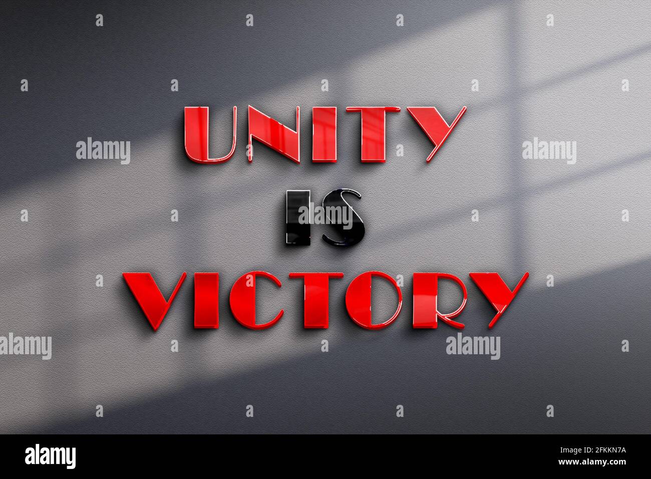3d text design of unity Stock Photo - Alamy
