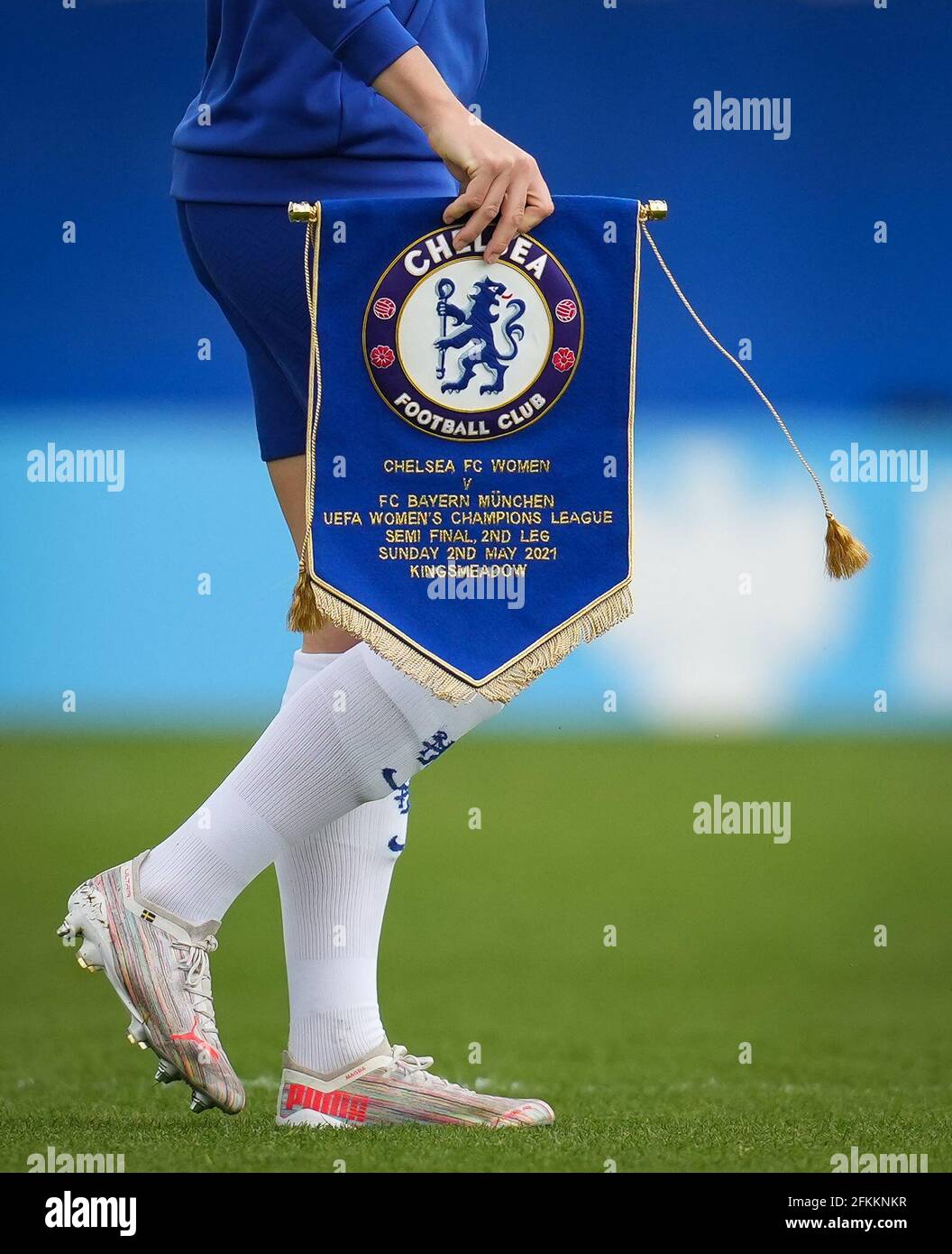 Kingston Uk 02nd May 21 Chelsea Matchday Pennant During The 2nd Leg Semi Final Of The Uefa Women S Champions League Behind Closed Doors Match Between Chelsea Women And Fc Bayern Munich Women Kingston Uk 02nd May 21 Chelsea Matchday Pennant During The 2nd Leg Semi Final Of The Uefa Women S Champions League Behind Closed Doors Match Between Chelsea Women And Fc Bayern Munich Women