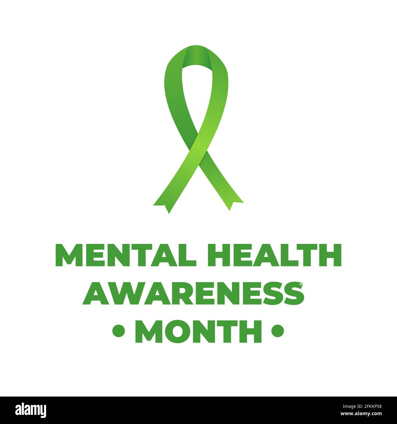 Mental Health Awareness Month typography poster with lettering and