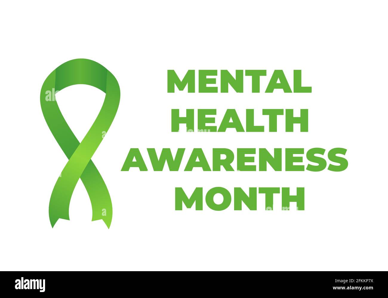 Mental Health Awareness Month typography poster with lettering and ...