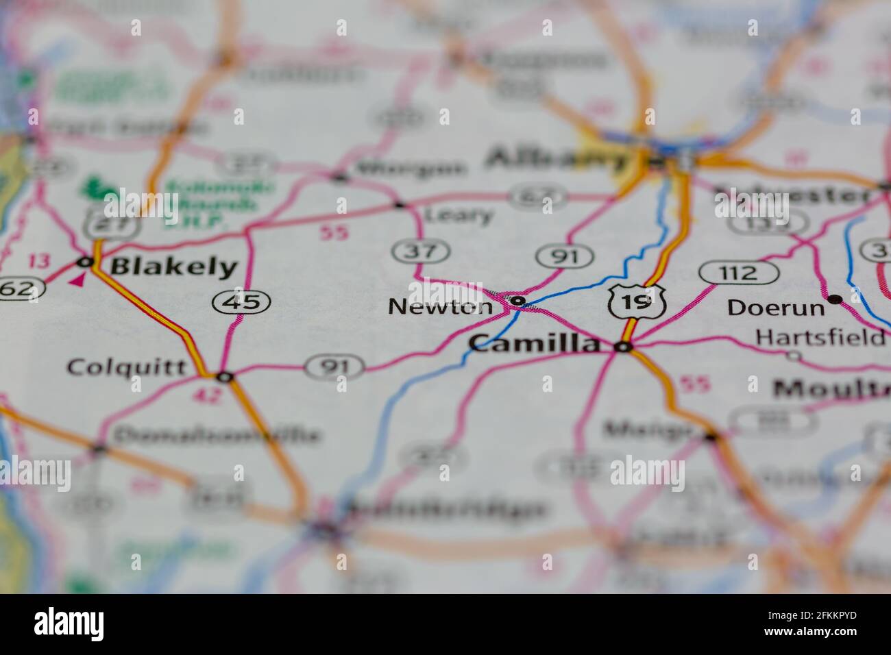 Newton USA Shown on a Geography map or road map Stock Photo Alamy