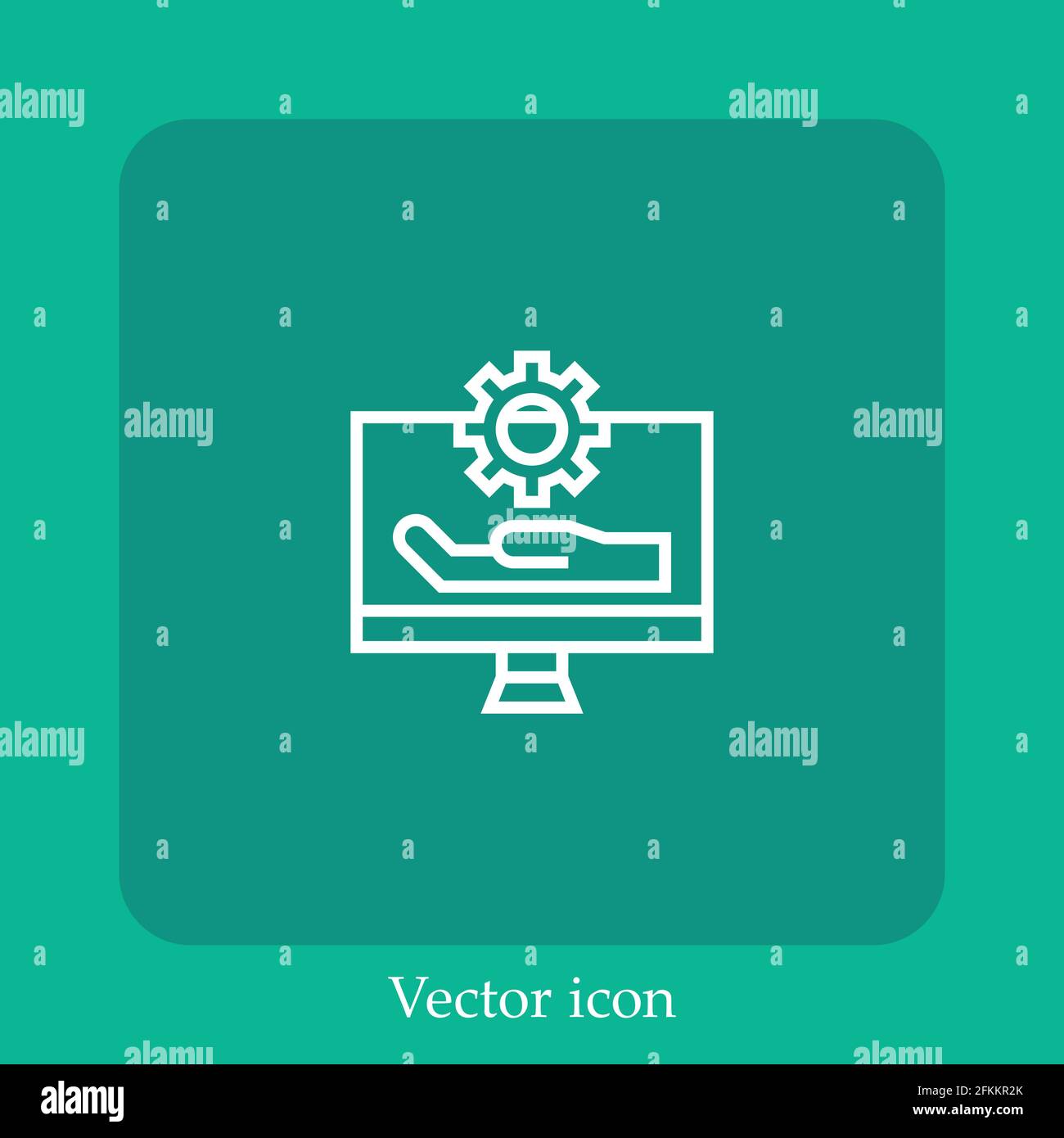 support vector icon linear icon.Line with Editable stroke Stock Vector