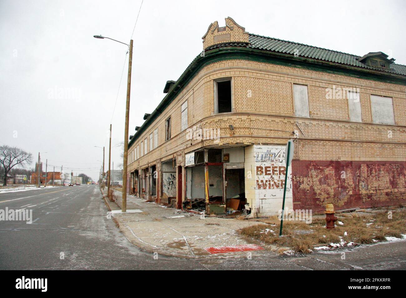 Ruins of the Lindenbaum Block, Detroit, MIchigan, USA Stock Photo