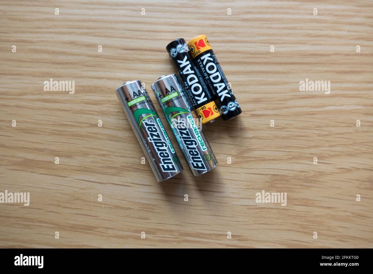 Batteries in size AA and AAA Stock Photo Alamy
