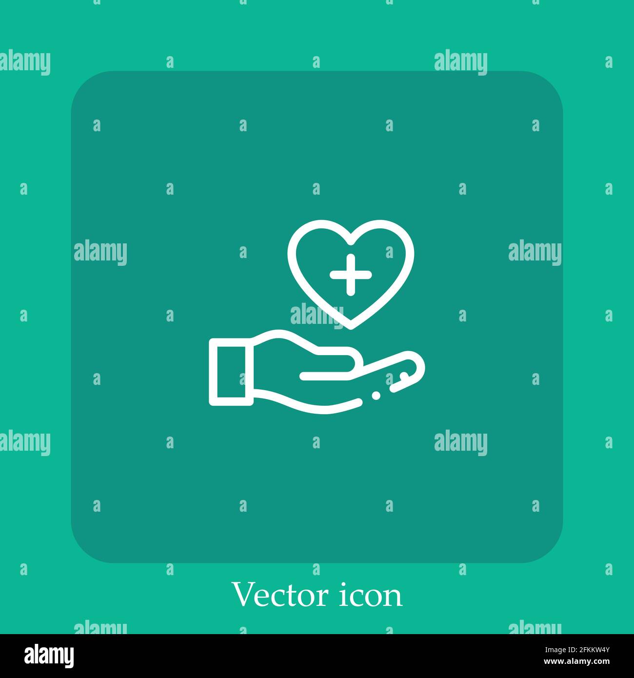 healthcare vector icon linear icon.Line with Editable stroke Stock Vector