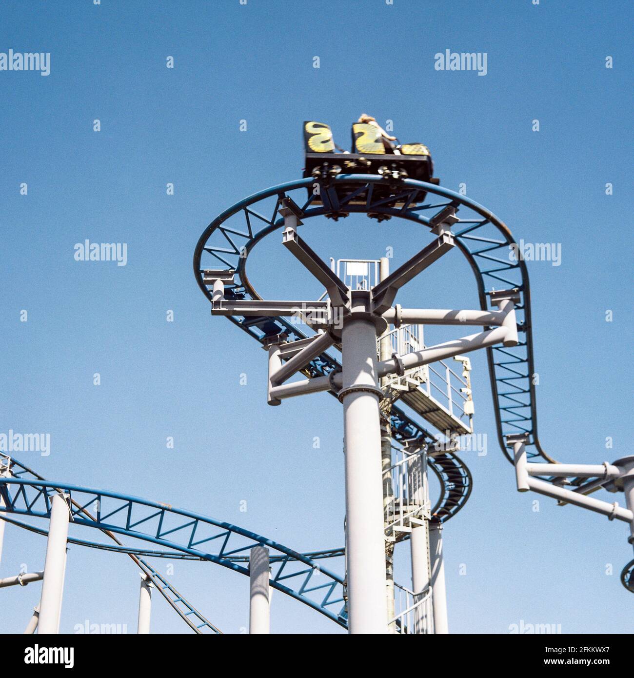 Cobra roller coaster at Paultons Park, Ower, Romesy, Hampshire, England, United Kingdom. Stock Photo