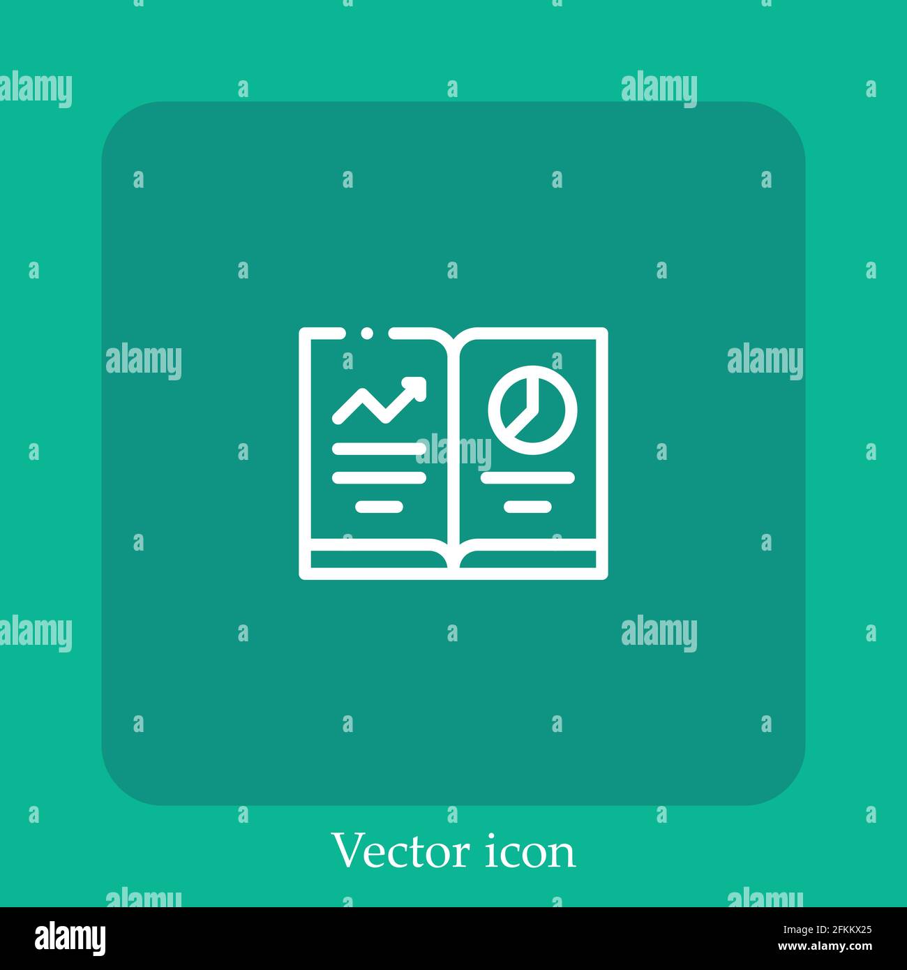 open book vector icon linear icon.Line with Editable stroke Stock ...