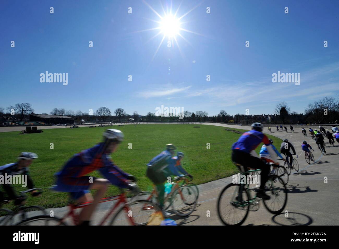 FEATURE ON HERNE HILL VELODROME THE 1948 OLYMPIC VENUE.  PICTURE DAVID ASHDOWN Stock Photo