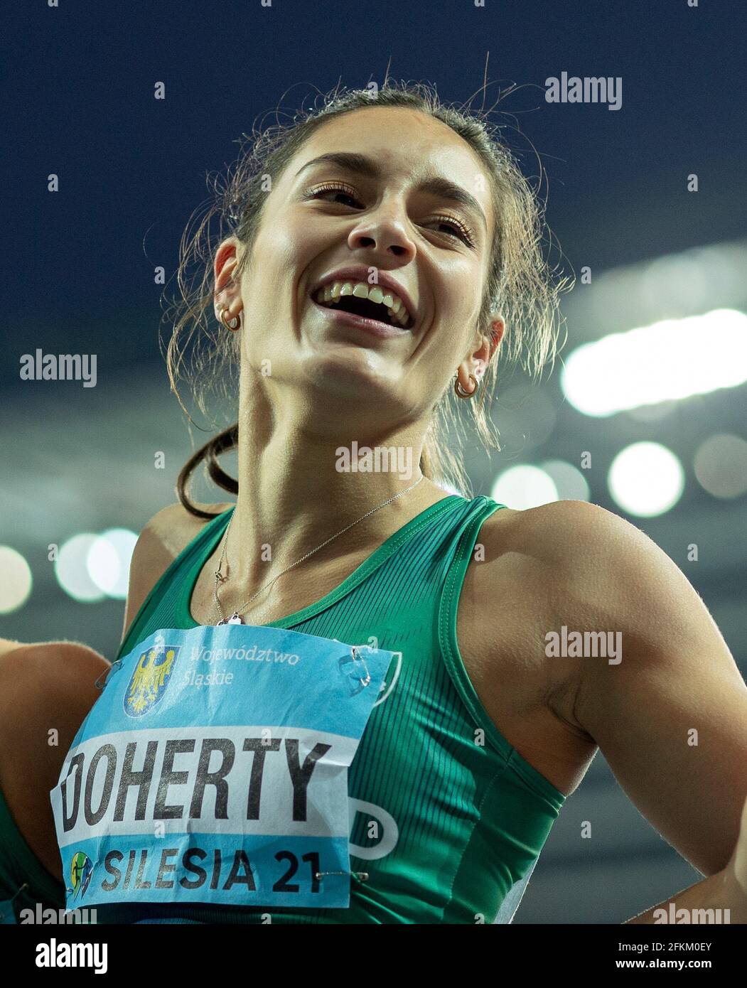Chorzow Poland Silesian Stadium Chorzow Poland 2nd May 21 World Athletics Relays 21 Day 2 Doherty Close Up After She Wins Silver For Ireland In The Women S 4 X 0 Credit Action