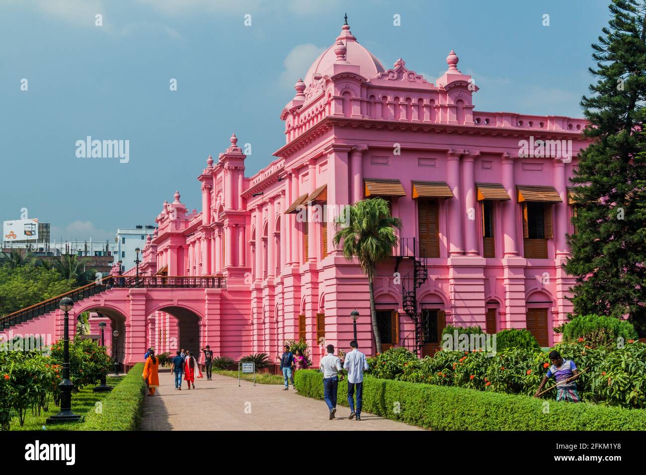 DHAKA, BANGLADESH - NOVEMBER 22, 2016: Ahsan Manzil, former residential palace of the Nawab of Dhaka, Bangladesh Stock Photo
