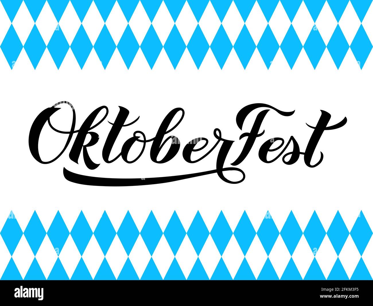 Oktoberfest calligraphy hand lettering. Traditional Bavarian beer ...