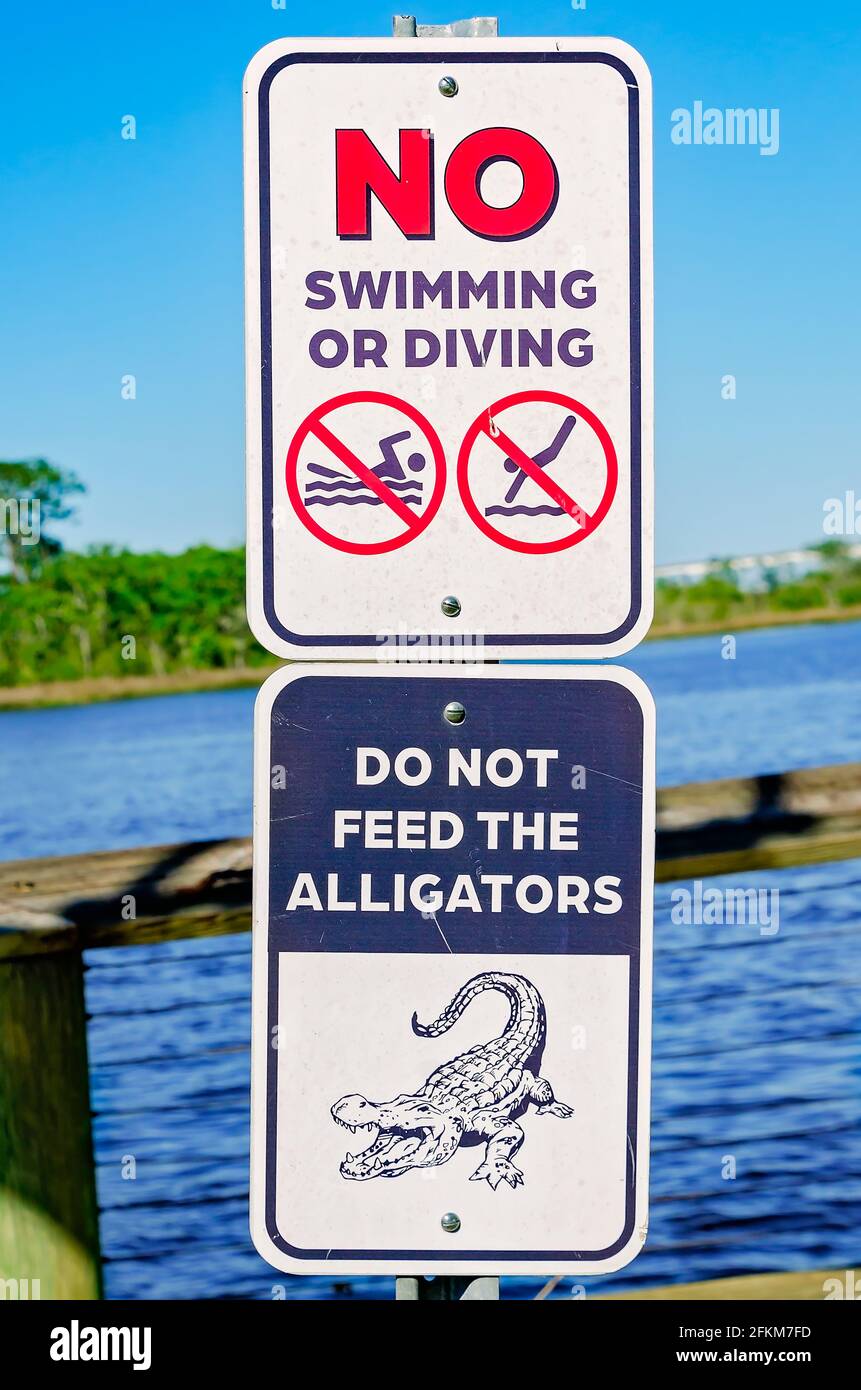 Mississippi river warning sign hi-res stock photography and images - Alamy
