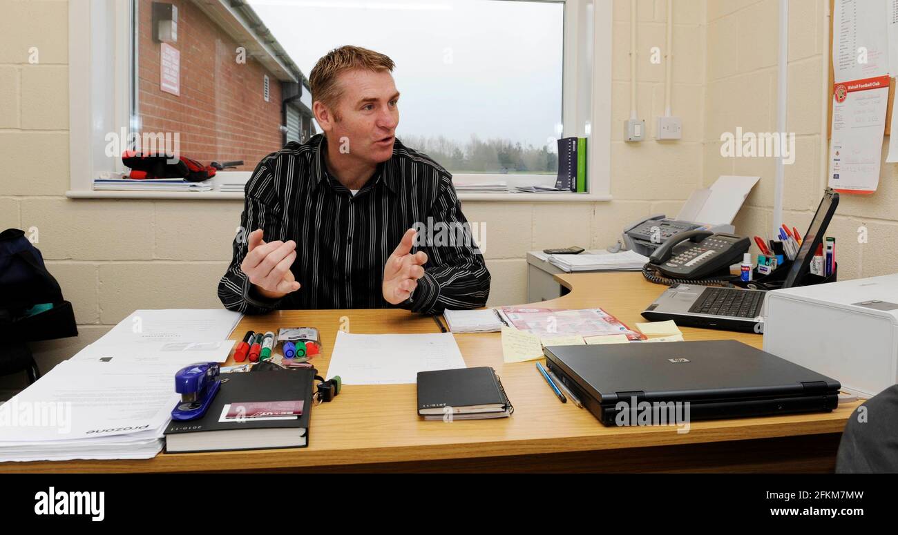 Deen Smith Walsall FC at the training ground. 9/2/2011.  PICTURE DAVID ASHDOWN Stock Photo