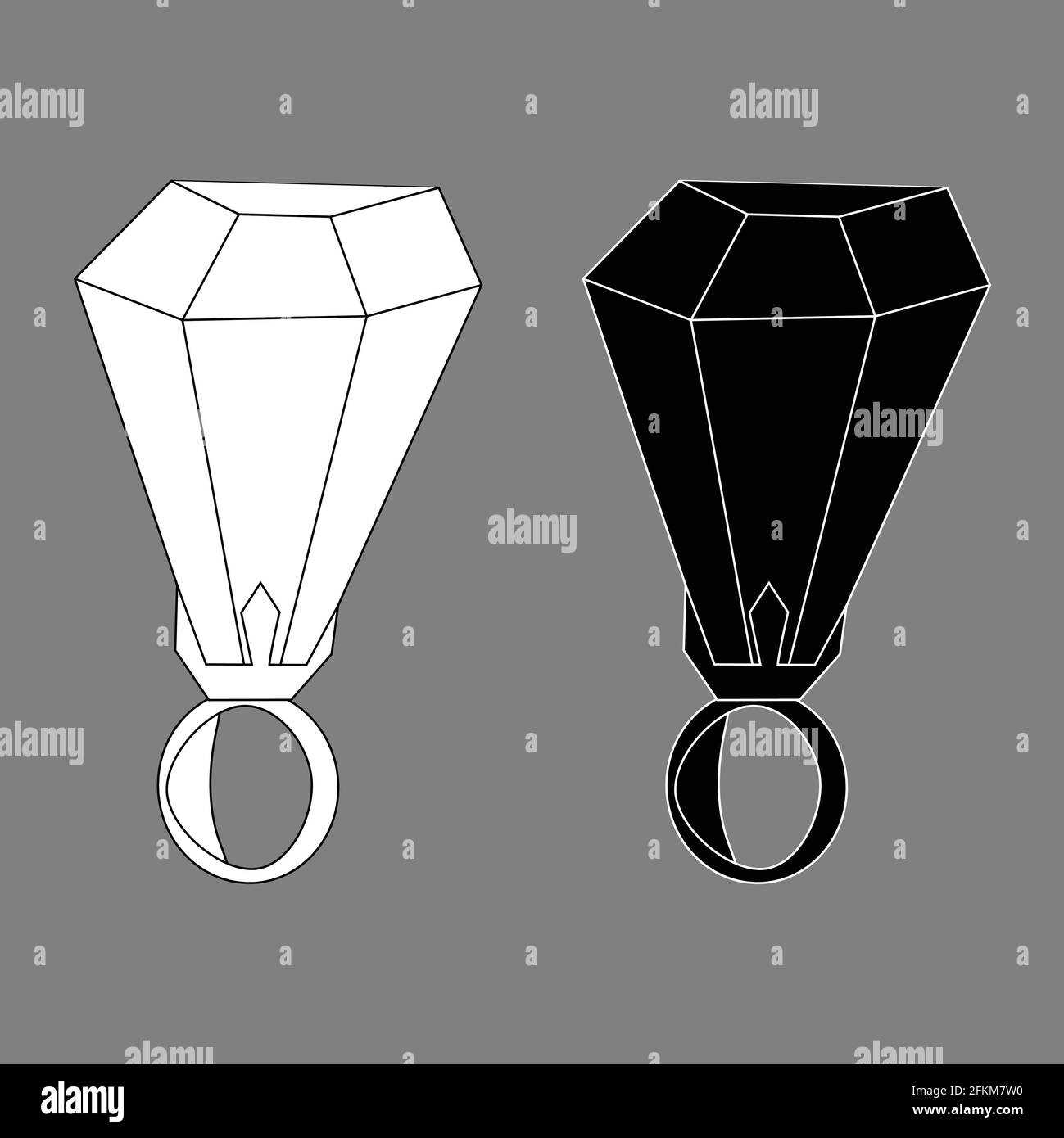 Diamond ring black white outline Stock Vector Image & Art Alamy