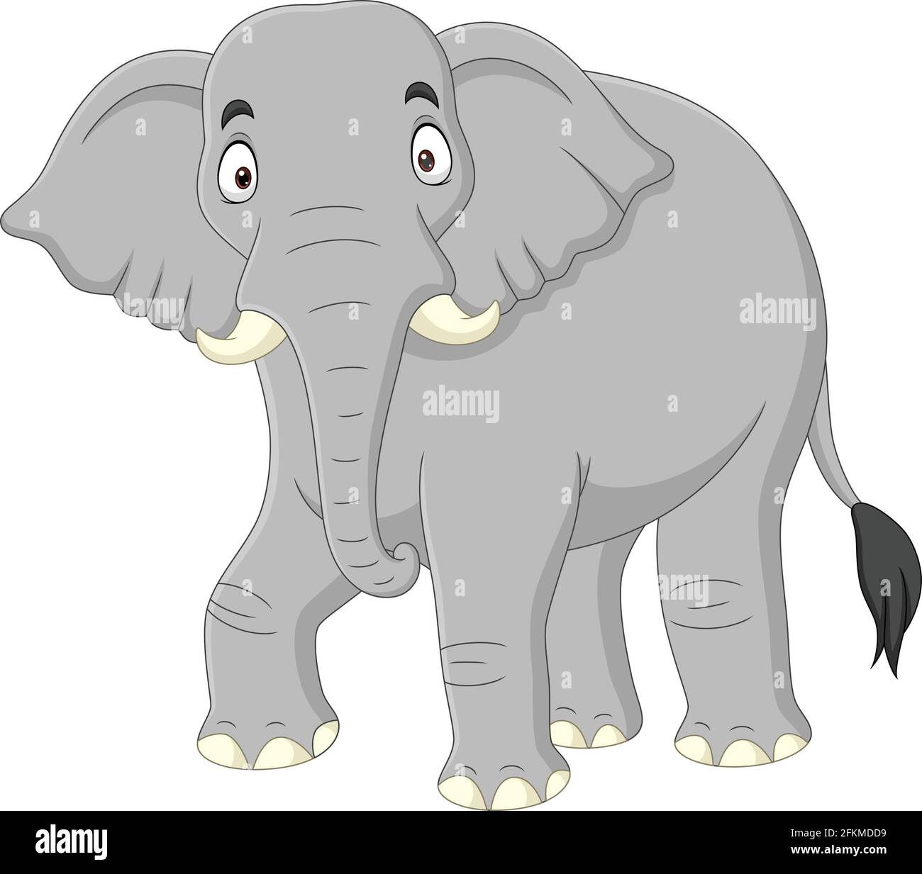 Cartoon elephant isolated on white background Stock Vector Image & Art -  Alamy