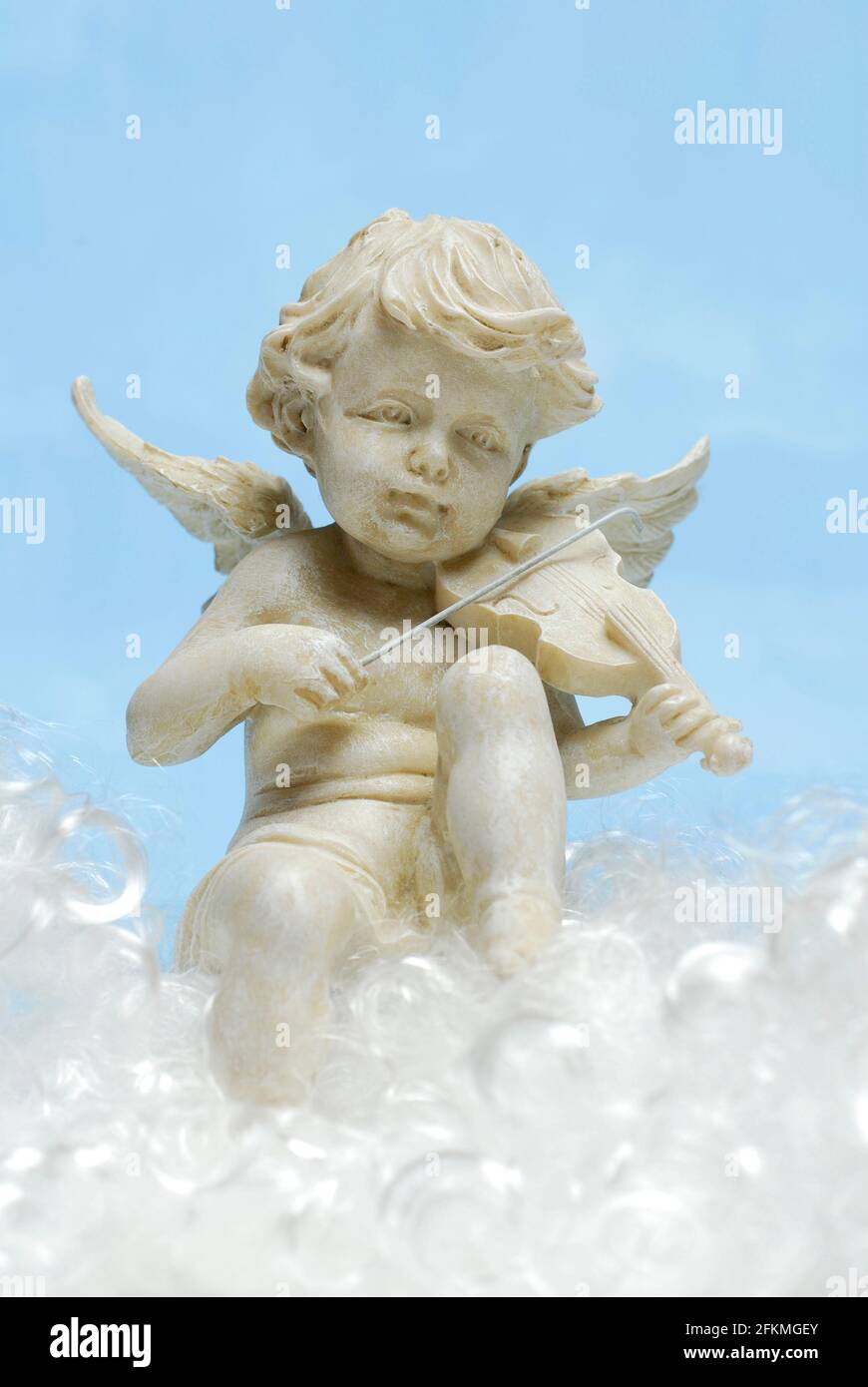 Angel, Ceramic angel, Violin, Violin Stock Photo