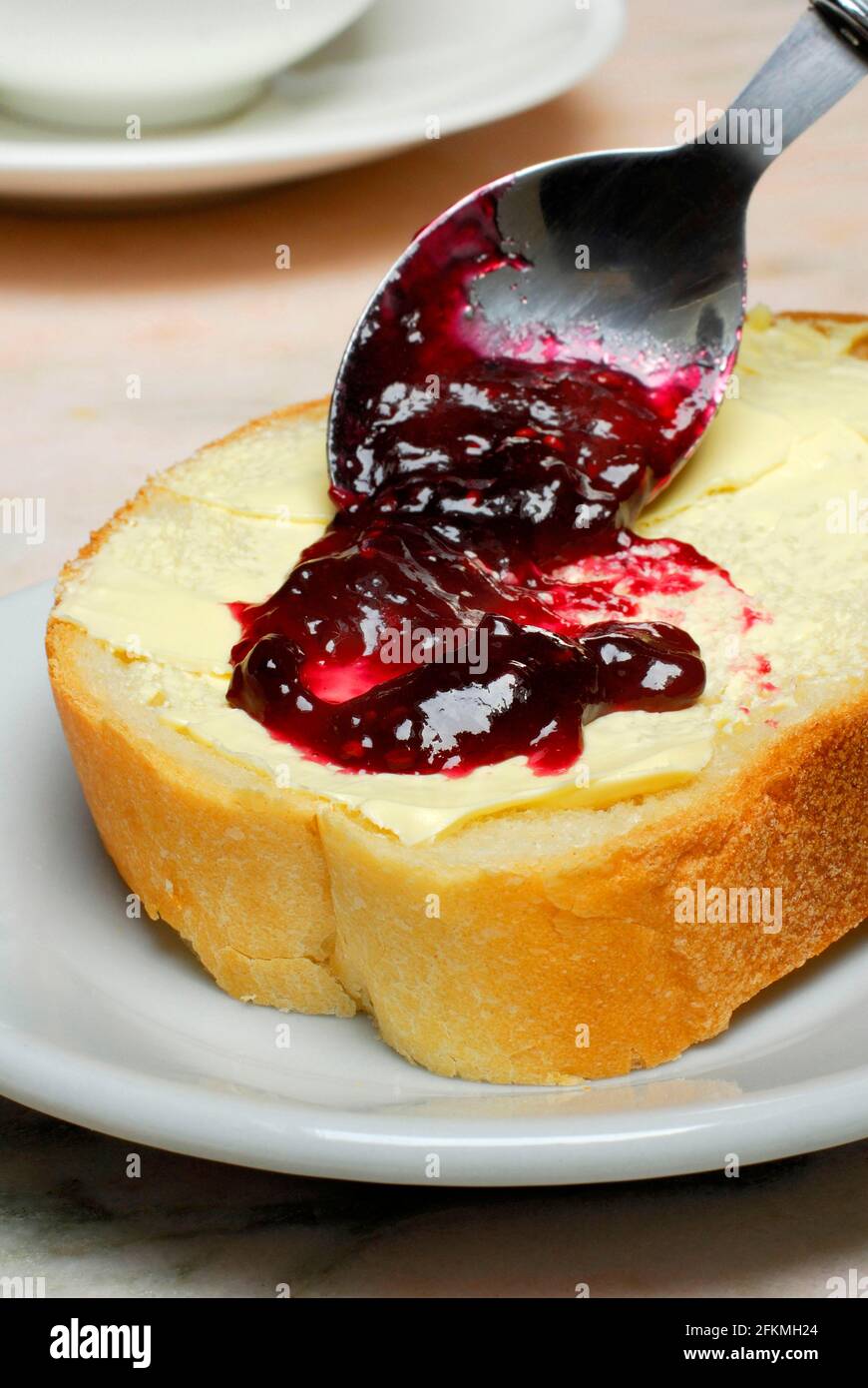 Jam bread, spread, jam, breakfast, jam, slice of bread Stock Photo Alamy