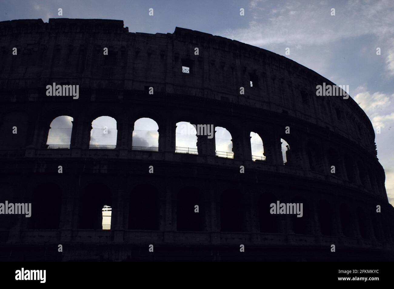 Rome, Italy. 1st Apr, 2005. The Roman Colosseum is shown April 1, 2005.  Plans were announced May 2, 2021 to allow visitors to stand in the middle  of the historic arena on